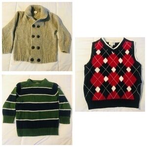 Lot Ecco Children’s Place Boys Sweaters Sweater Vest Chunky Cardigan size 4 4T